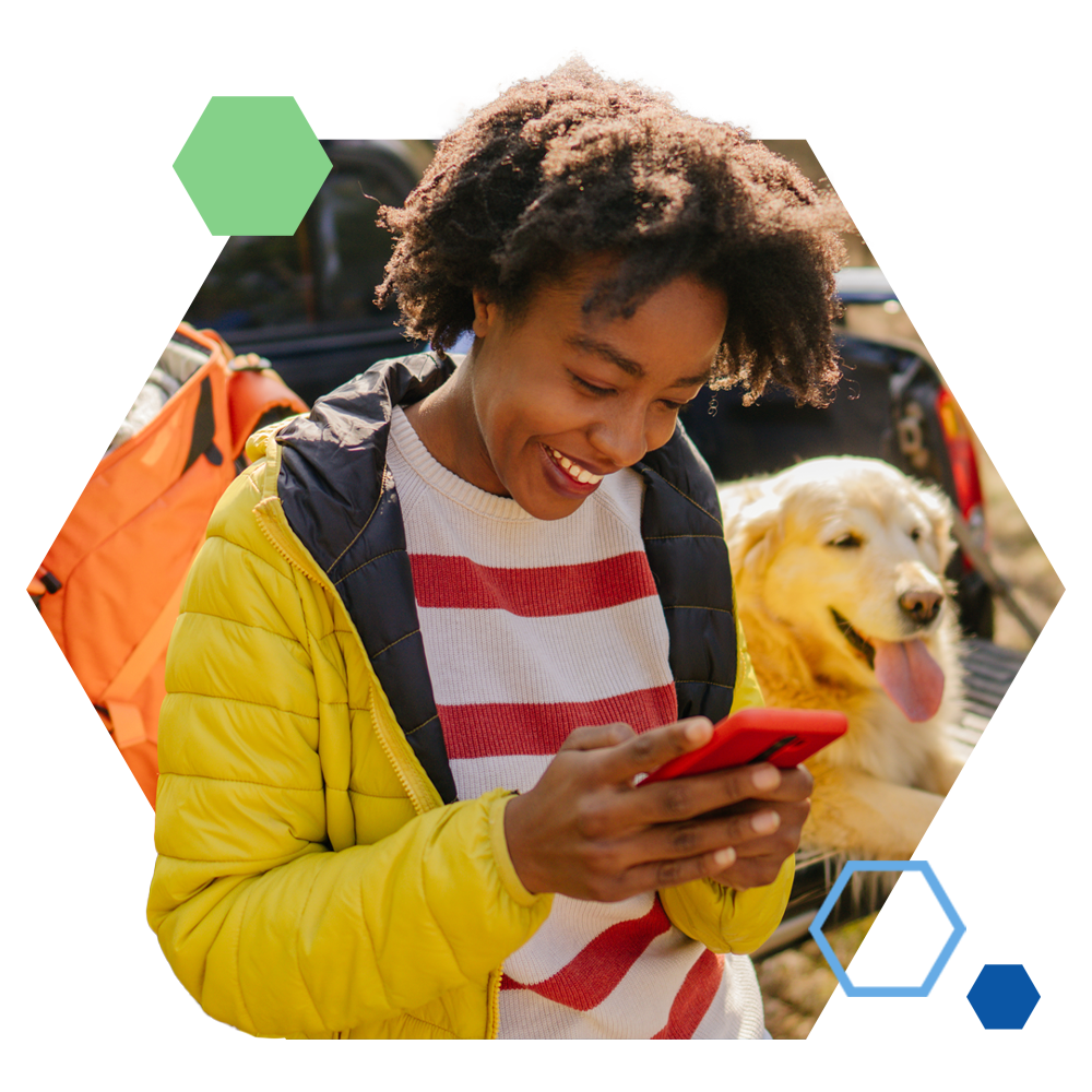 a person holding a dog